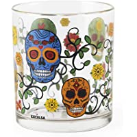 Excelsa Calavera - Juego de 3 vasos de agua- vidrio prensado